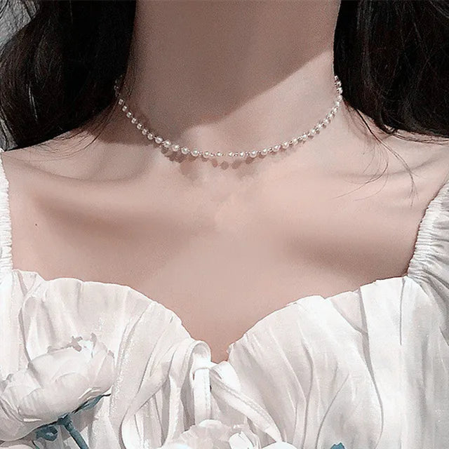2022 Popular Silver Colour Sparkling Clavicle Chain Choker Necklace Collar For Women Fine Jewelry Wedding Party Birthday Gift - Montzel Collection