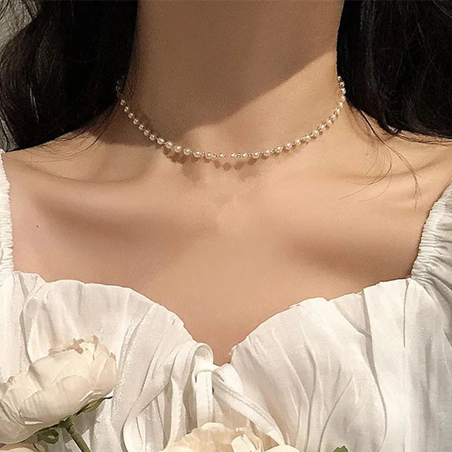 2022 Popular Silver Colour Sparkling Clavicle Chain Choker Necklace Collar For Women Fine Jewelry Wedding Party Birthday Gift - Montzel Collection