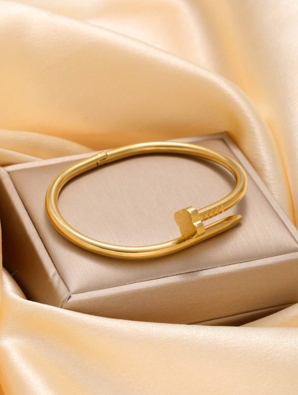 Conjunto 3 Pulseiras de Bangle em Aço Inoxidável
