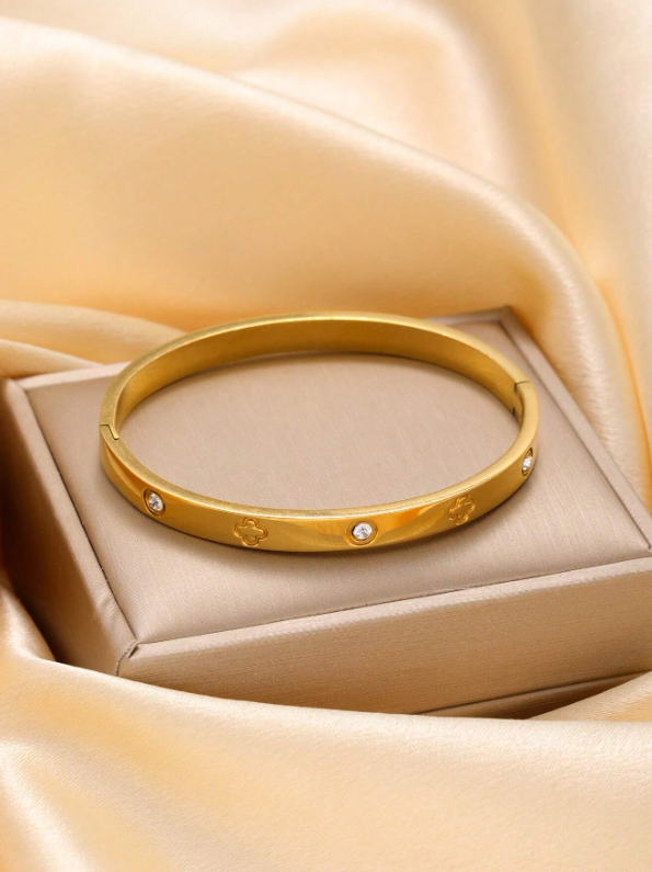 Conjunto 3 Pulseiras de Bangle em Aço Inoxidável