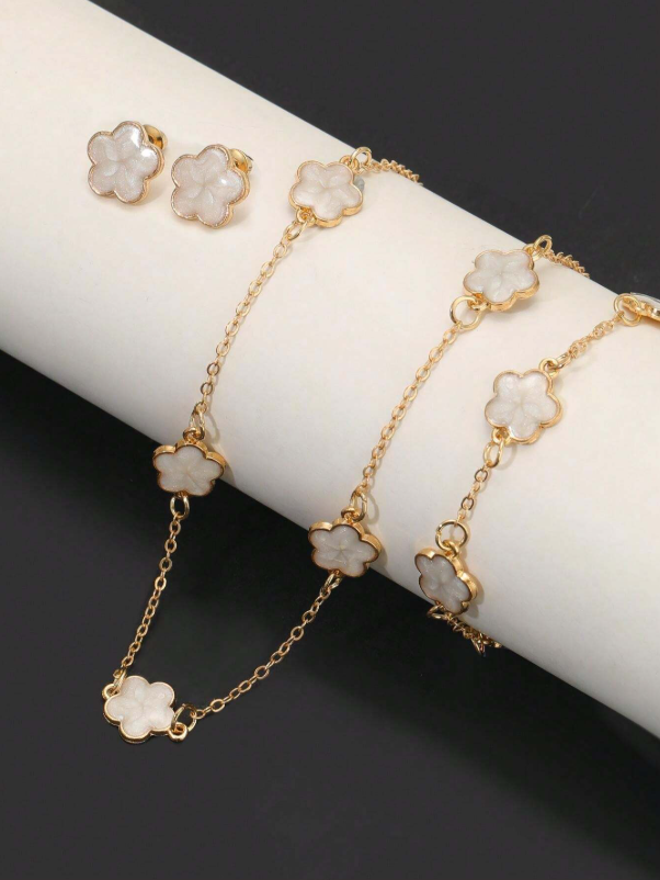 Conjunto 3 Peças Flor de Cinco Pétalas
