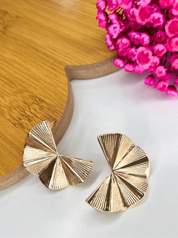 Brinco Leque Dourado