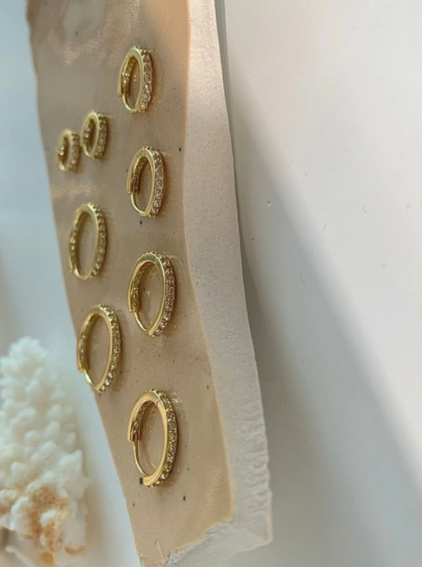 Conjunto 3 Pares de Brincos Cravejado com Zircônia