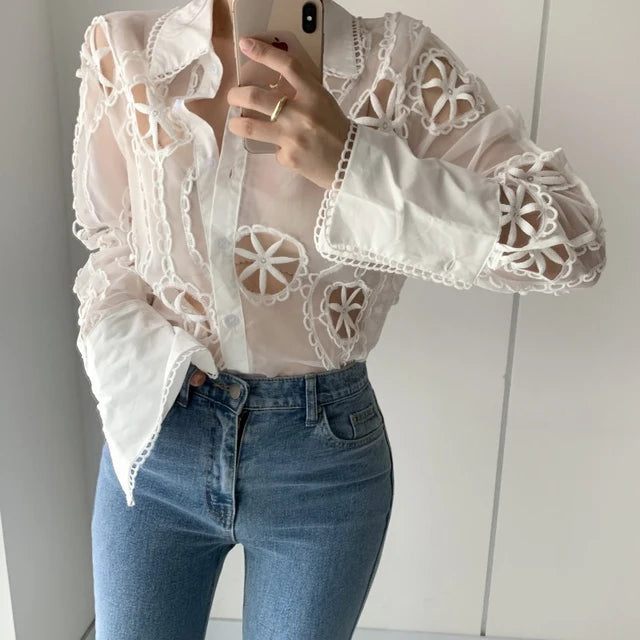 Blusa Elegância Floral - Montzel Collection
