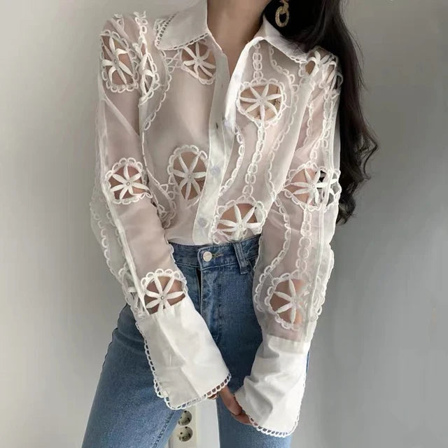 Blusa Elegância Floral - Montzel Collection