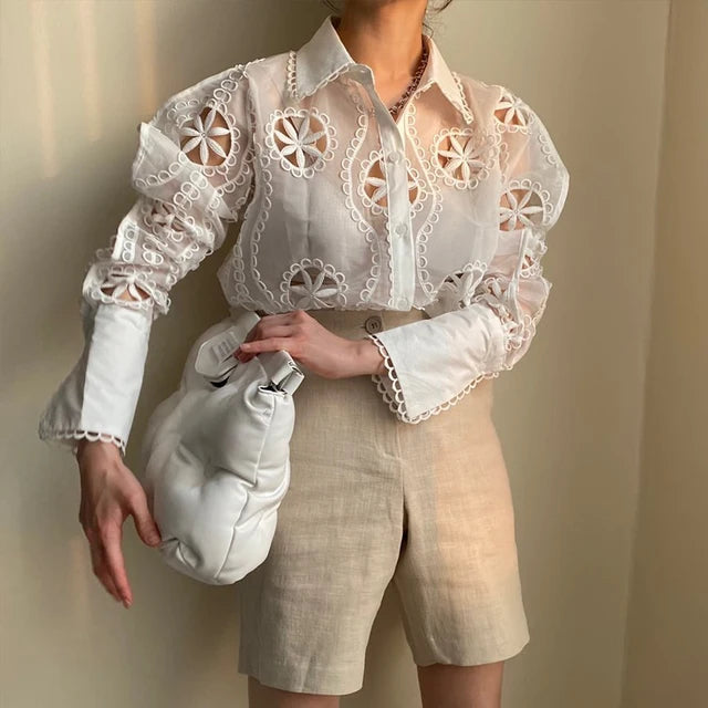 Blusa Elegância Floral - Montzel Collection