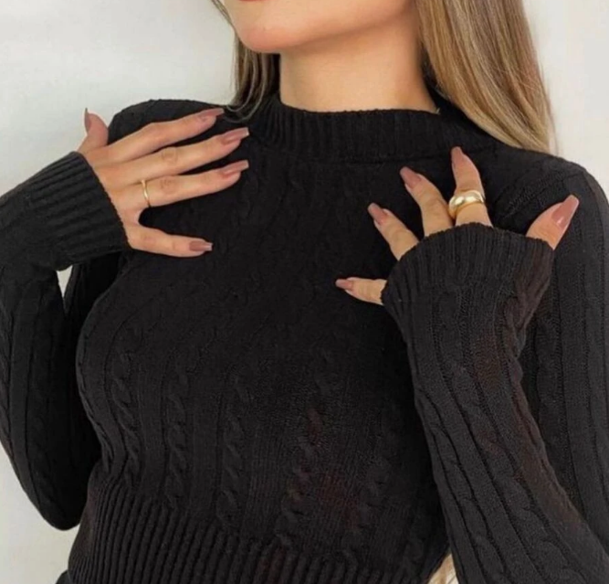 MISS RABBIT - Blusa De Cropped De Frio - Montzel Collection