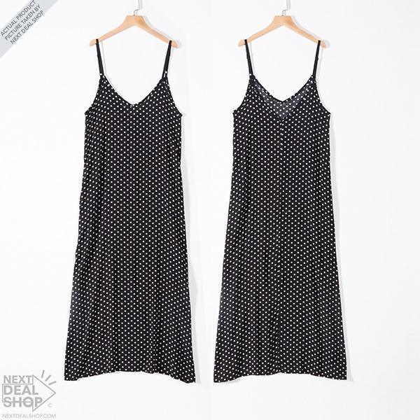 Vestido Longo Estampado Bolinhas - Montzel Collection