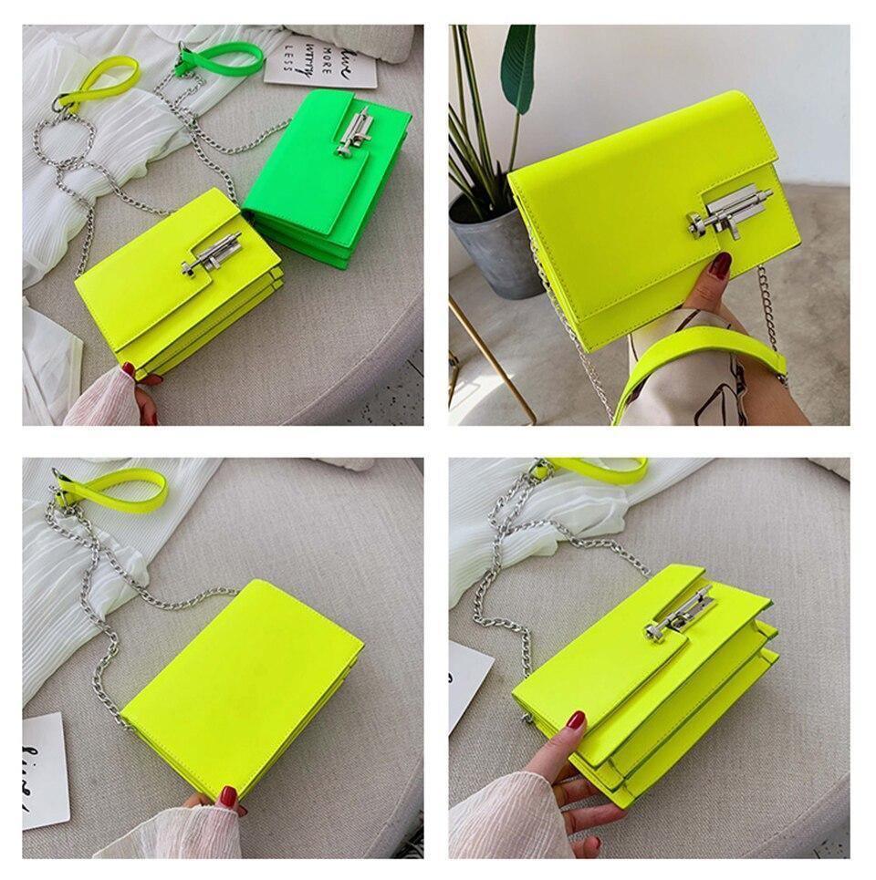 Penny Lane - Bolsa Couro Neon Pequena Tiracolo - Montzel Collection