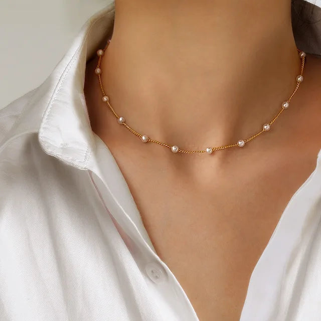 2022 Popular Silver Colour Sparkling Clavicle Chain Choker Necklace Collar For Women Fine Jewelry Wedding Party Birthday Gift - Montzel Collection 