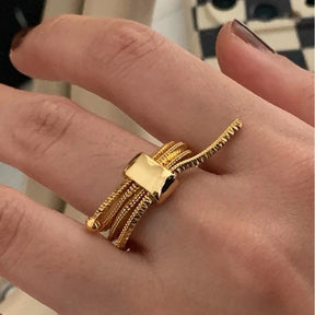 Bilandi Modern Jewelry Cool Metal Rings 2023 Trend New Popular Style Multi Layer Chain Rings For Women Female Party Gift - Montzel Collection 