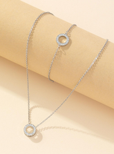 Conjunto Pingente e Pulseira de Cobre Micro Embutidos