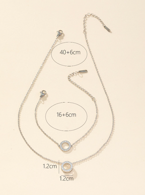 Conjunto Pingente e Pulseira de Cobre Micro Embutidos