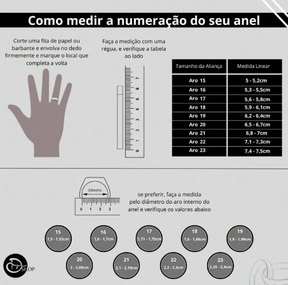 Aliança Feminina em Prata 925 de Aço Inoxidável com Pedra de Zircônio 316L