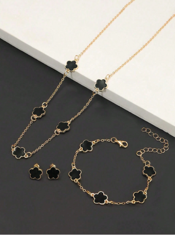 Conjunto 3 Peças Flor de Cinco Pétalas