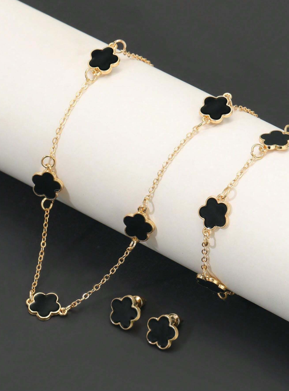 Conjunto 3 Peças Flor de Cinco Pétalas