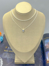 Colar Coração Ponto Luz + Choker Riviera Cristal