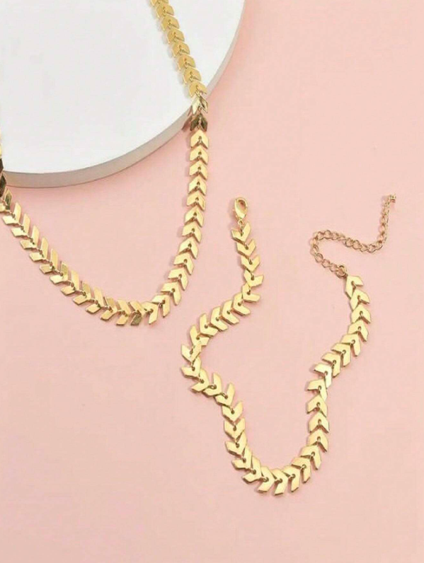 Conjunto Colar e Pulseira Escama de Peixe