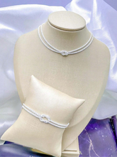 Conjunto Pulseira e Colar a Prata 925