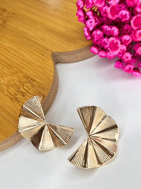 Brinco Leque Dourado