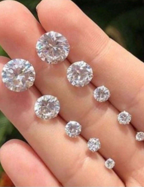 Conjunto 5 Pares de Brincos Zircônia Prateado