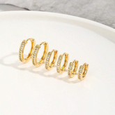 Conjunto 3 Pares de Brincos Cravejados com Zircônia