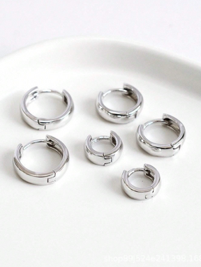 Conjunto 3 Pares de Brincos Argola Ouro 18K ou Prata 925