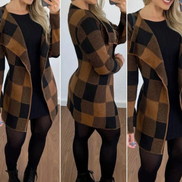 Casaco Kimono Xadrez