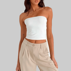 Cropped Minimalista Sem Alça
