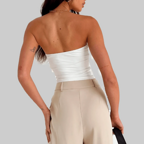 Cropped Minimalista Sem Alça