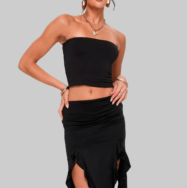 Cropped Minimalista Sem Alça