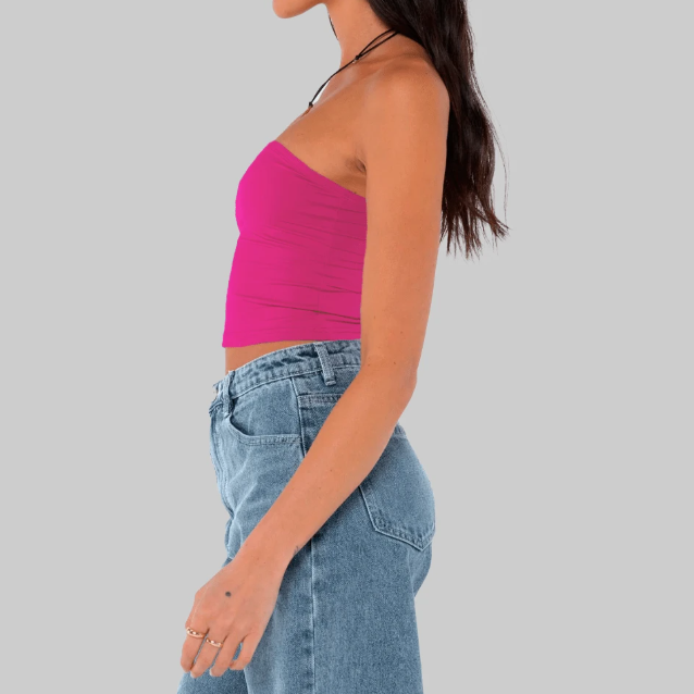 Cropped Minimalista Sem Alça