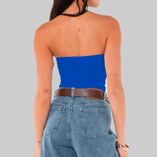 Cropped Minimalista Sem Alça