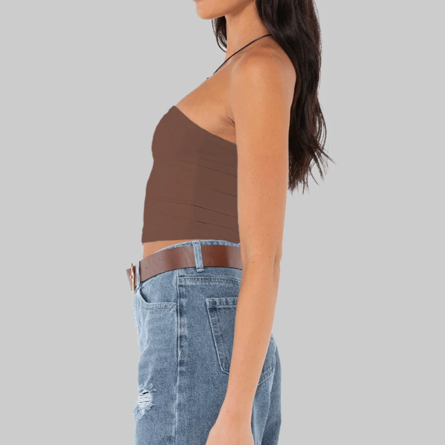 Cropped Minimalista Sem Alça