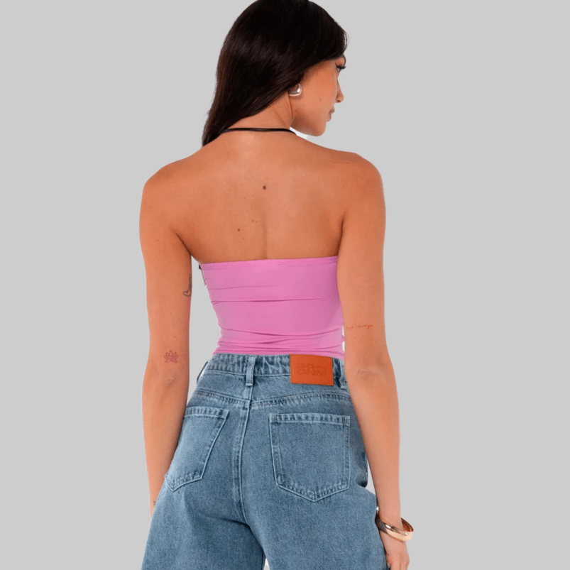 Cropped Minimalista Sem Alça