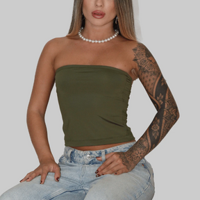 Cropped Minimalista Sem Alça