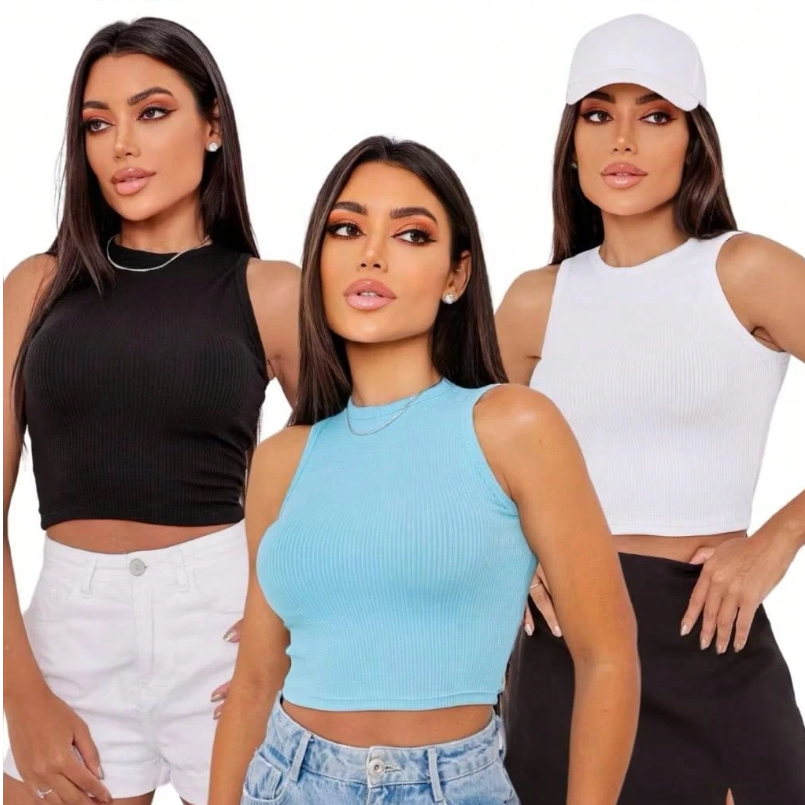 Conjunto 3 Croppeds Regata