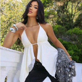 Cropped Bata com Babado