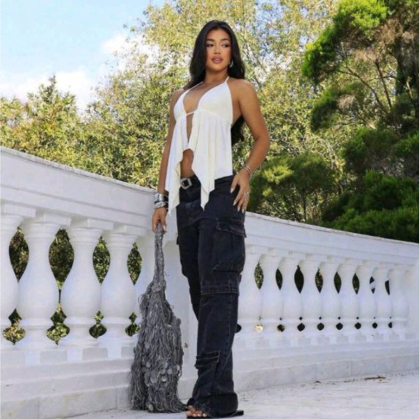 Cropped Bata com Babado