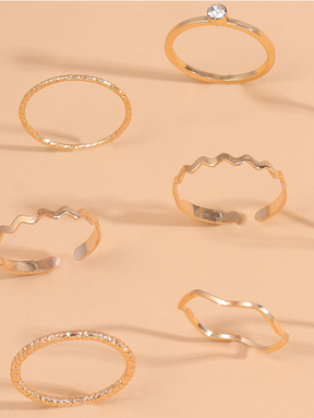 Conjunto 10 Anéis Strass