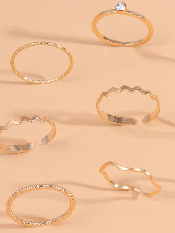 Conjunto 10 Anéis Strass