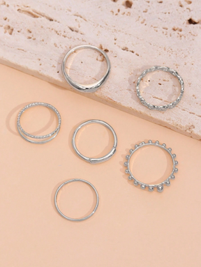 Conjunto 6 Anéis de Luxo Simples