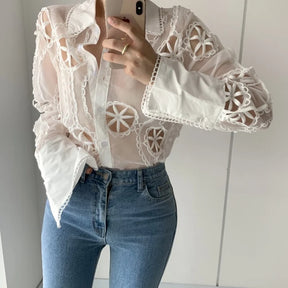 Blusa Elegância Floral - Montzel Collection 