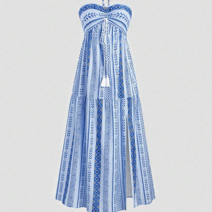 Vestido Boho Mar Azul