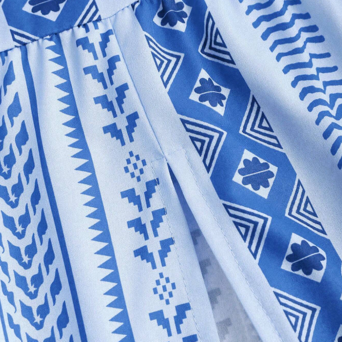 Vestido Boho Mar Azul