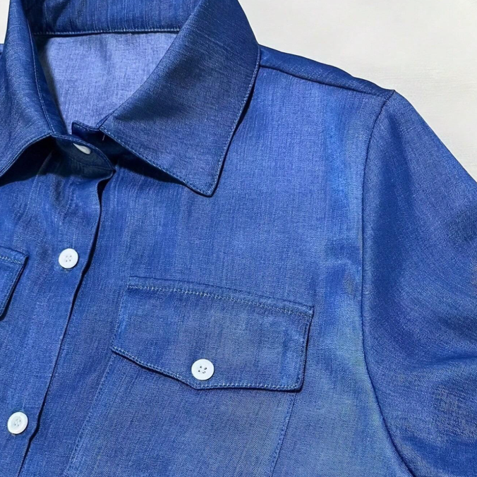 Vestido Camisa Navy Breeze