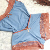 Short Doll de Renda Romantic Azul Bebê