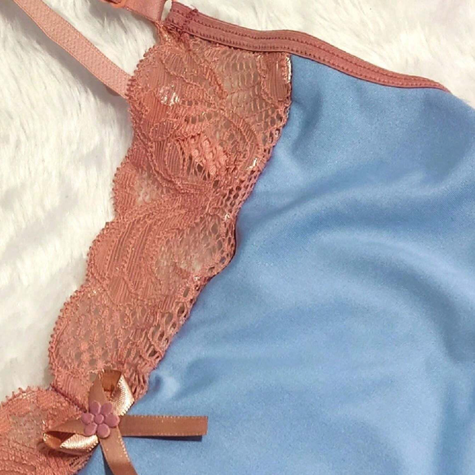Short Doll de Renda Romantic Azul Bebê