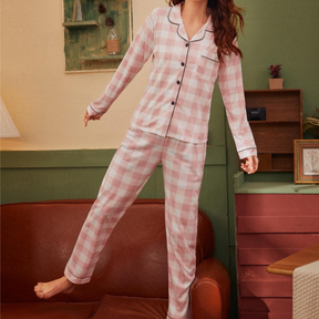 Pijama Xadrez Rosé