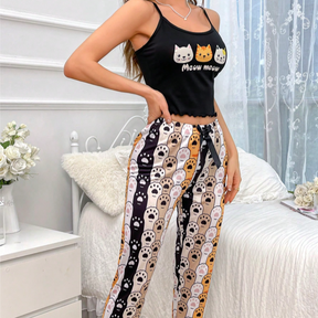 Pijama Slim Cat Vibes